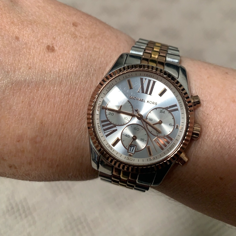 Michael Kors Lexington Chronograph Tri-tone Watch MK5735